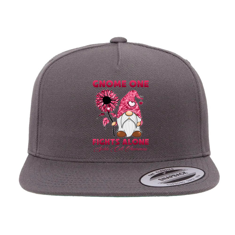 Gnome One Fight Alone Burgundy Ribbon Sickle Cell Awareness 5 panel snapback cap by NathanielDesign | Artistshot