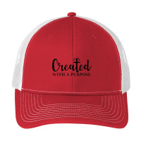 Created With A Purpose Christian Faith Men Women Pa Trucker Cap | Artistshot