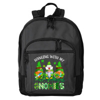 St Patricks Day Hanging With My Gnomies Nurse Stethoscope T Shirt Basic Backpack | Artistshot