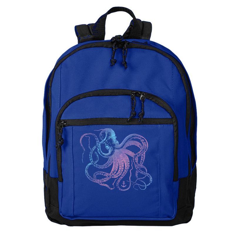 Octopus Shirt Cool Vintage Marine Biologist Ocean Sea Life 1 T Shirt Basic Backpack | Artistshot