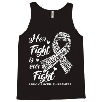 Lung Cancer Awareness T  Shirt Lung Cancer Awareness Her Fight Is Our Tank Top | Artistshot