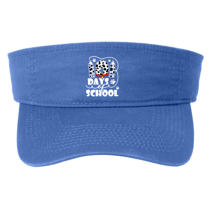 101 Days Of School Dalmatian Dog 100 Days Smarter Teachers T Shirt Fashion Visor | Artistshot