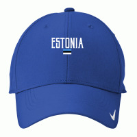 Estonia Flag Vintage White Text T Shirt Nike Dri-fit Cap | Artistshot