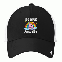 Kids 100 Days Smarter Unicorn 100th Day Of School Girls Kids Nike Dri-fit Cap | Artistshot