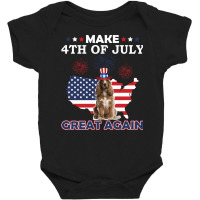 Cocker Spaniel American Flag Make 4th Of July Great Again Baby Bodysuit | Artistshot