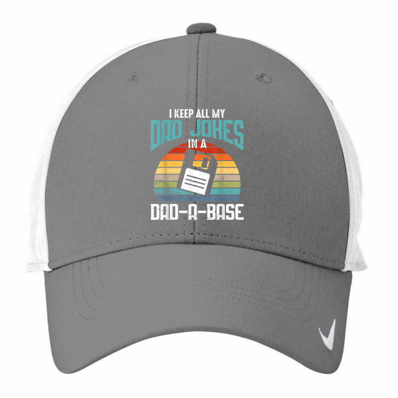 Funny Dad Jokes Database Pun Best Dad Humor Fathers Day T Shirt Nike Dri-FIT Cap by lorebrend | Artistshot