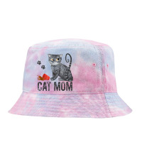 Best Cat Mom Tie Dyed Bucket Hat | Artistshot