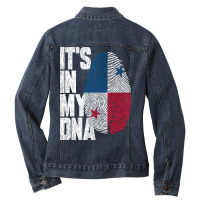 It's In My Dna Panamanian Proud Panama Flag Ladies Denim Jacket | Artistshot