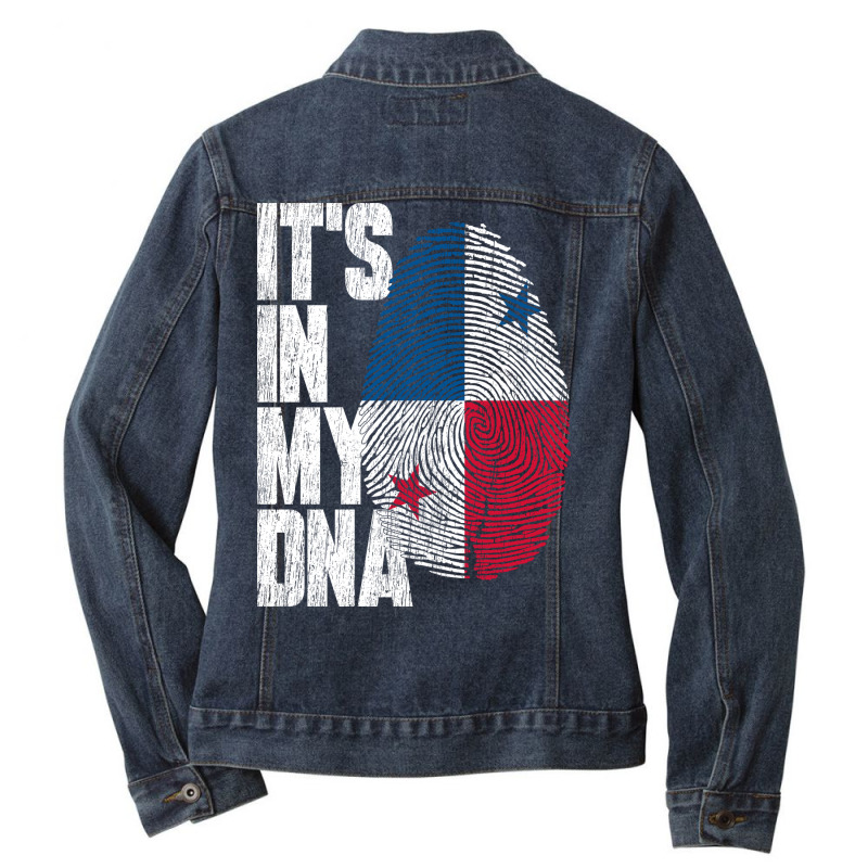 It's In My Dna Panamanian Proud Panama Flag Ladies Denim Jacket by moteestyle | Artistshot