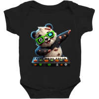 Cute Dabbing Panda Zombie Keyboard Music Player Ha Baby Bodysuit | Artistshot