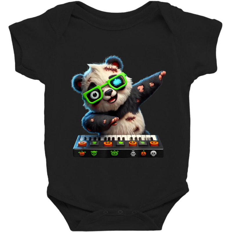 Cute Dabbing Panda Zombie Keyboard Music Player Ha Baby Bodysuit by Sandy | Artistshot