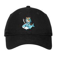 Ninja Cat Samurai Riding Shark Adjustable Cap | Artistshot