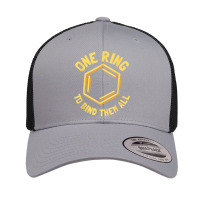 Funny Chemistry, Benzene Ring, One Ring To Bind Them All T Shirt Retro Trucker Cap | Artistshot