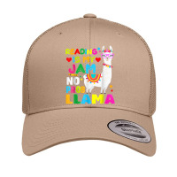 Read Teacher No Prob Llama Rainbow - Reading Is My Jam Vintage Retro Trucker Cap | Artistshot