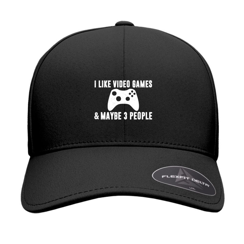 I Like Video Games Maybe 3 People Funny Gamer Gaming Sarcasm Seamless Cap by sieuduong86 | Artistshot