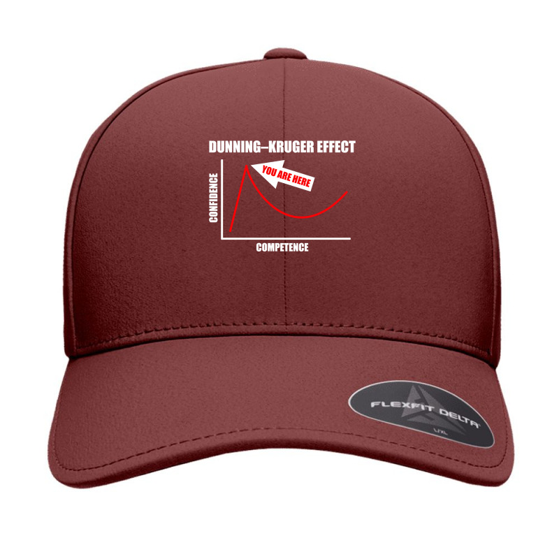 Dunning–kruger Effect Cognitive Bias Funny You Are Here Gift Pullove Seamless Cap | Artistshot