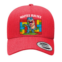 Master Builder Funny Building Blocks T-rex Dinosaur Characters Video G Yupoong Trucker Cap | Artistshot