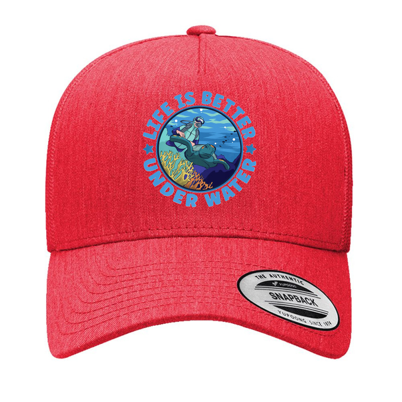 Life Is Better Under Water Marine Biology Scuba Diver Premium Yupoong Trucker Cap | Artistshot