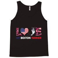 America Flag Love My Boston Terrier Tank Top | Artistshot