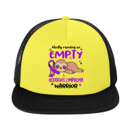 Hodgkins Lymphoma Awareness T  Shirt Mostly Running On Empty Hodgkin's Foam Snapback Hat | Artistshot