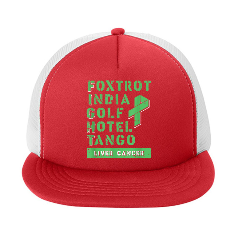 Fight Liver Cancer   Military Phonetic Alphabet Awareness T Shirt Foam Snapback Hat | Artistshot