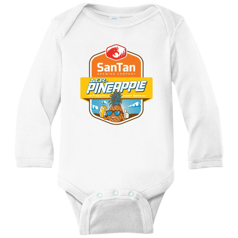 Mr Pineapple Long Sleeve Baby Bodysuit by diko oman | Artistshot