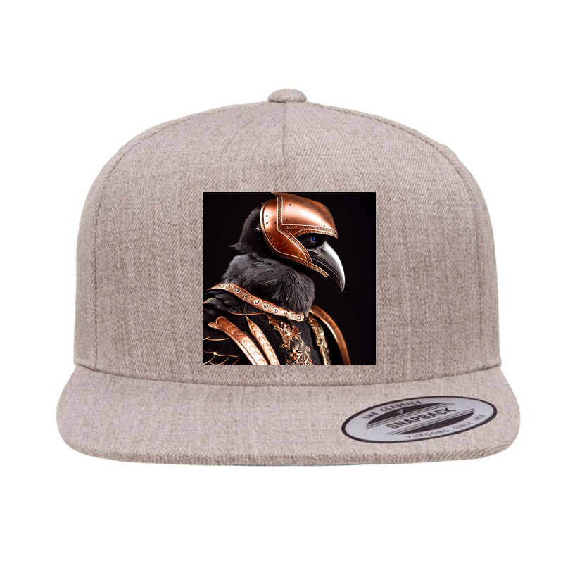 A Raven Wearing Copper, Armour And Helm 5 panel snapback cap by ardanz | Artistshot