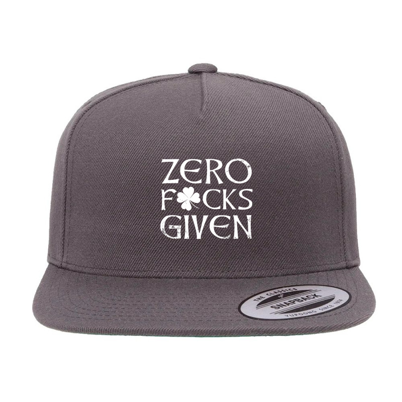 Zero Fucks Fecks Given St Patricks Day Tshirt For Women Men 5 panel snapback cap by bakien89 | Artistshot