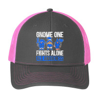 Gnome One Fights Alone Als Awareness Ribbon Supporter Pa Trucker Cap | Artistshot