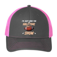 Im Just Here For The Halftime Show Funny American Football Pa Trucker Cap | Artistshot