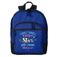 Twinkle Twinkle Little Star Gender Reveal Party Baby Shower Basic Backpack | Artistshot