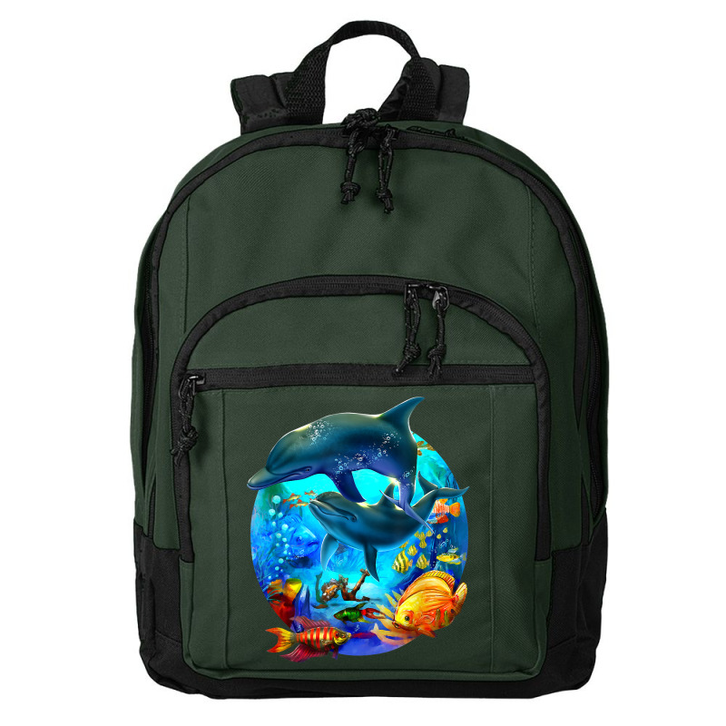 Dolphin Sea Life Save The Ocean Marine Biology Aquarium T Shirt Basic Backpack | Artistshot