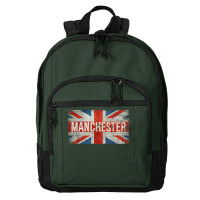 Manchester England United Kingdom British Flag Vintage T Shirt Basic Backpack | Artistshot