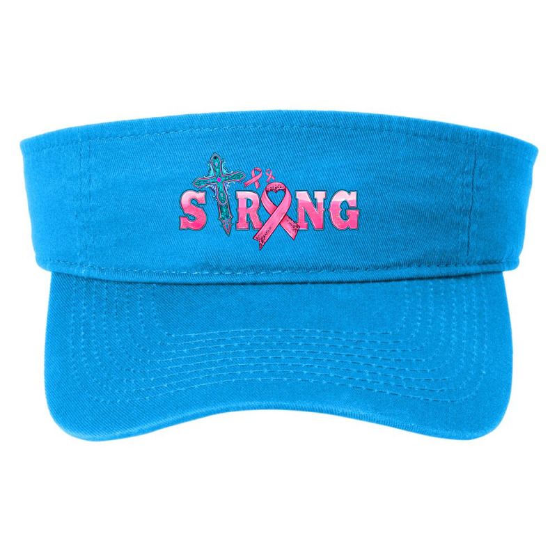 Strong With Cross Ribbon Fashion Visor | Artistshot