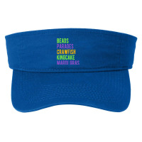 Beads, Parades, Crawfish, Kingcake, Mardi Gras T Shirt Fashion Visor | Artistshot