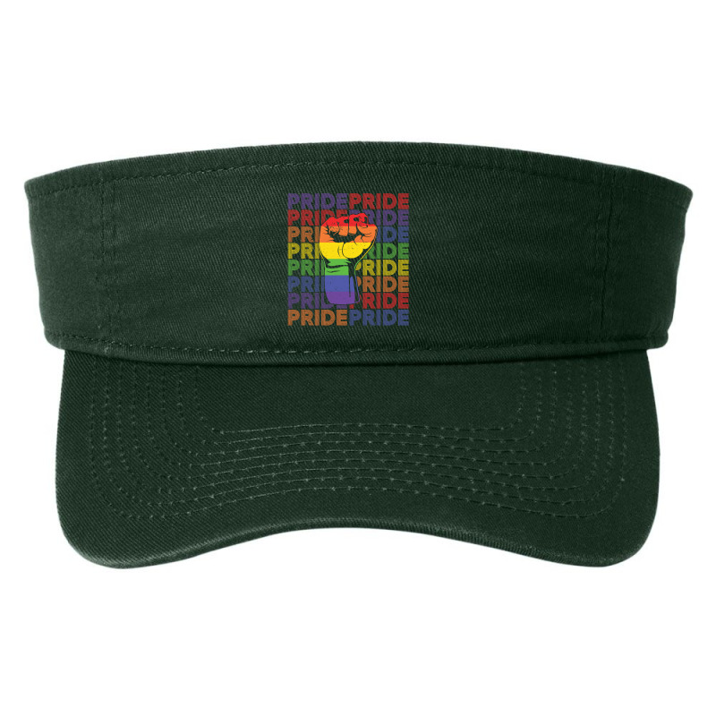 Rainbow Fist Pride Fashion Visor by juliesolvstrom | Artistshot