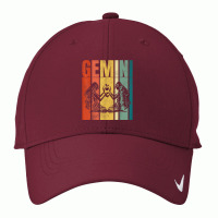 Vintage Gemini Man Astrology Lover Zodiac Gemini Birthday T Shirt Nike Dri-fit Cap | Artistshot