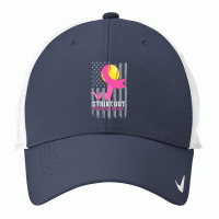 Breast Cancer Softball Strike Out Flag Cancer Survivor Awareness Nike Dri-fit Cap | Artistshot