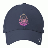 Meditating Astronaut Planets Colorful Lotus Women Meditation T Shirt Nike Dri-fit Cap | Artistshot