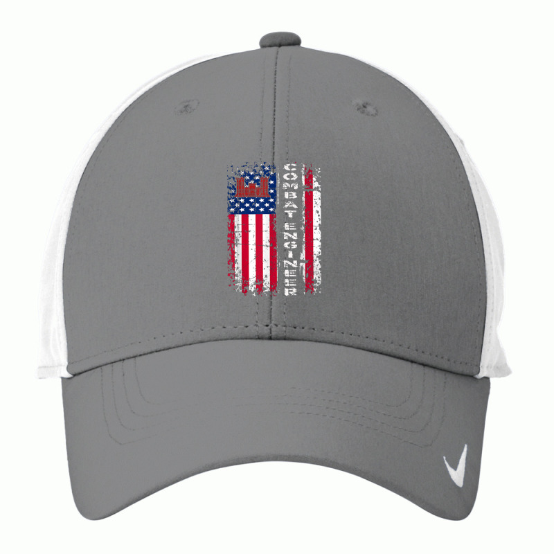 Combat Engineer Distressed American Flag   U.s. Military Nike Dri-FIT Cap by saterseim | Artistshot