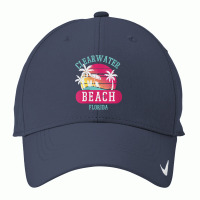 Womens Retro Cool Clearwater Beach Original Florida Sunset Beaches V N Nike Dri-fit Cap | Artistshot