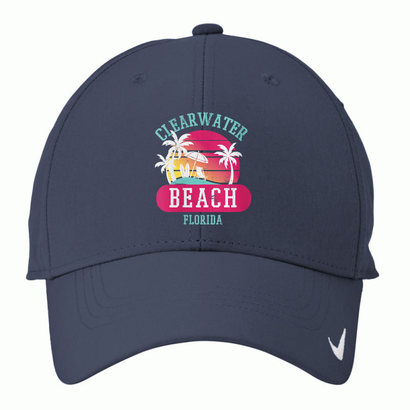 Womens Retro Cool Clearwater Beach Original Florida Sunset Beaches V N Nike Dri-FIT Cap by abdurrehmancappucci | Artistshot