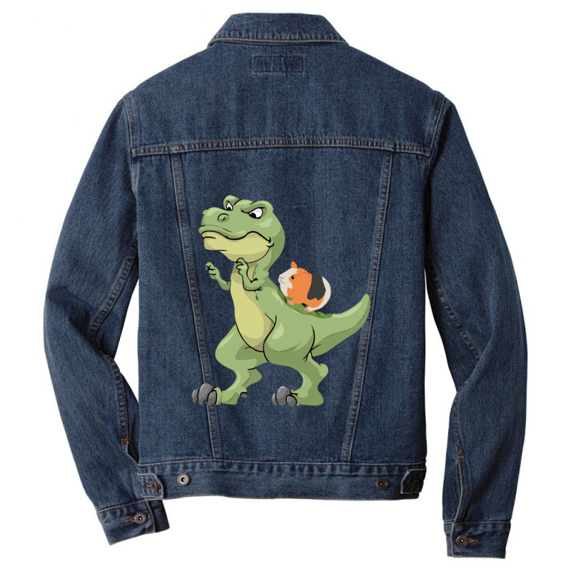 Funny Guinea Pig Dinosaur Lover   Dressedforduty Men Denim Jacket | Artistshot