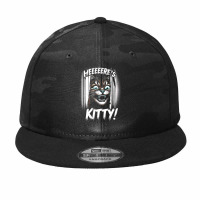 Halloween Heeere’s Kitty Cat Lover Camo Snapback | Artistshot