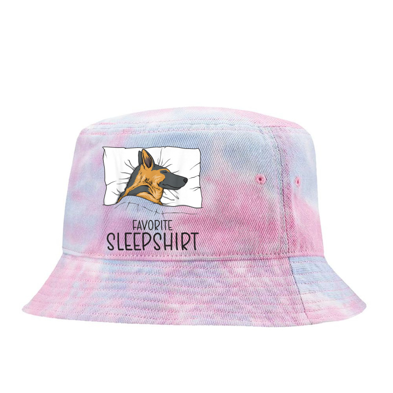 Napping German Shepherd Pajama Tie Dyed Bucket Hat by Sandy | Artistshot