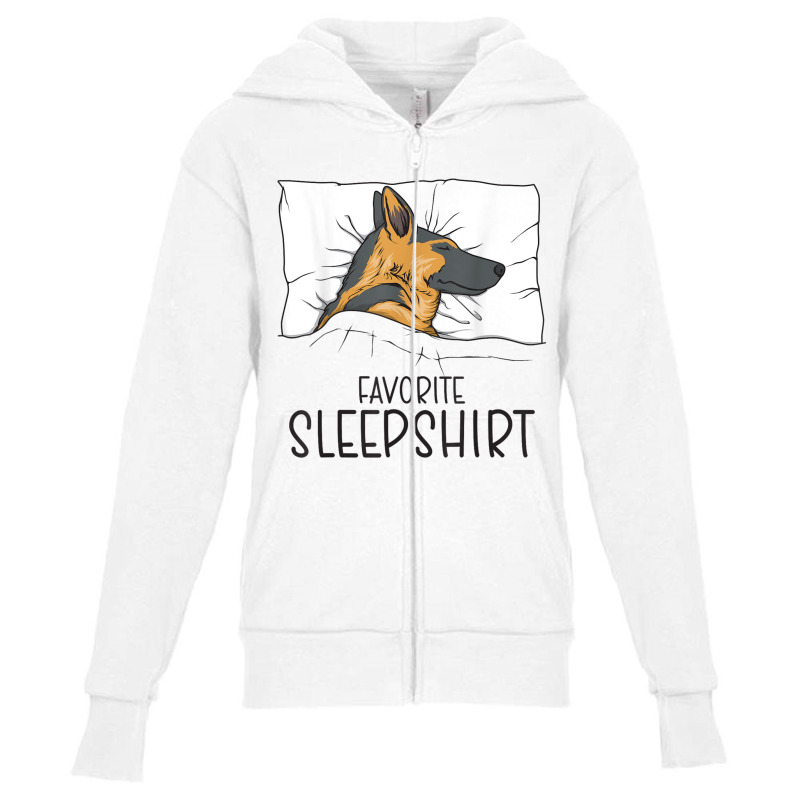 Napping German Shepherd Pajama Youth Zipper Hoodie by Sandy | Artistshot