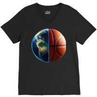 World Basketball V-neck Tee | Artistshot