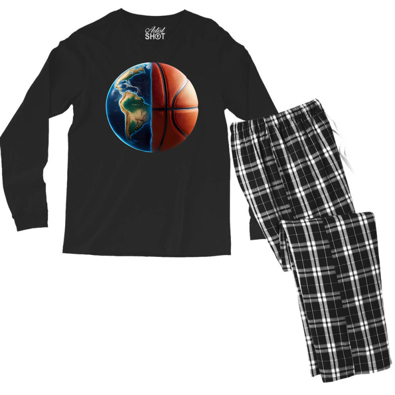 World Basketball Men's Long Sleeve Pajama Set | Artistshot