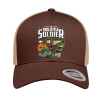 Kids 7 Year Old Soldier 7th Birthday Military Themed Camo Boys Retro Trucker Cap | Artistshot