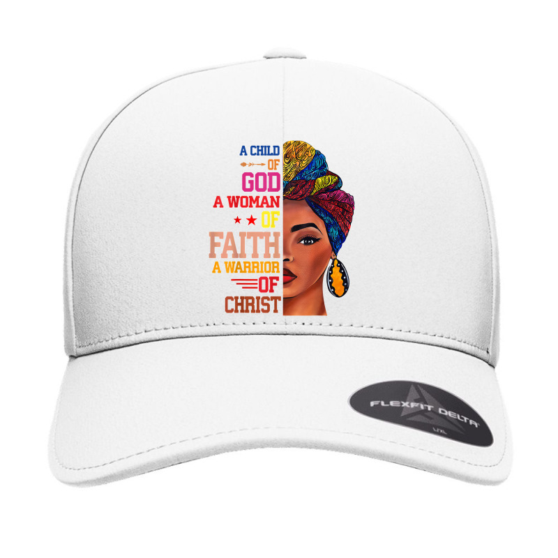 75.a Child Of God, A Warrior Of Christ, Black Girl Juneteenth Seamless Cap | Artistshot